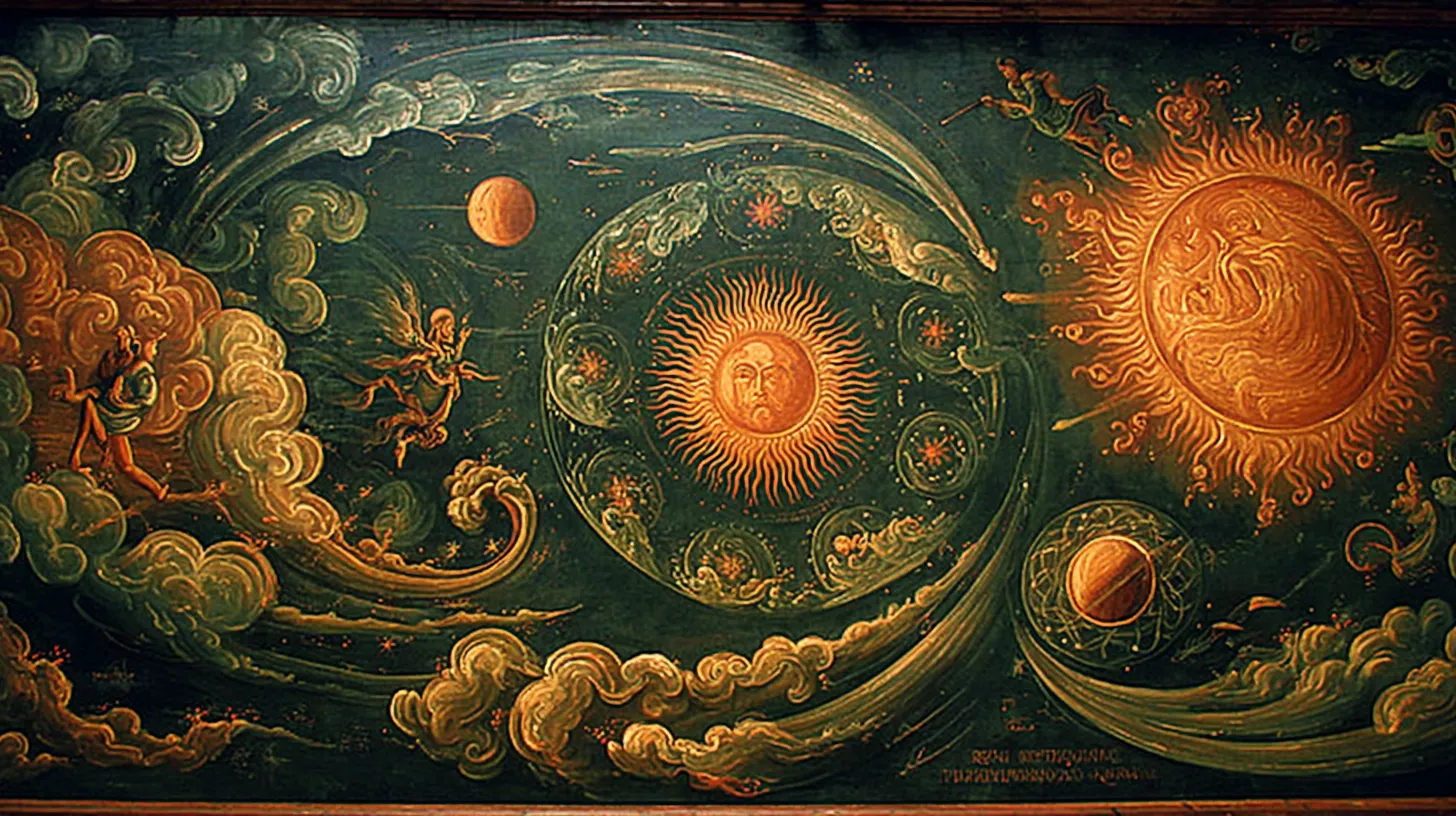 Illustration de la conjonction Saturne-Neptune 2026, deux planètes alignées sur fond cosmique