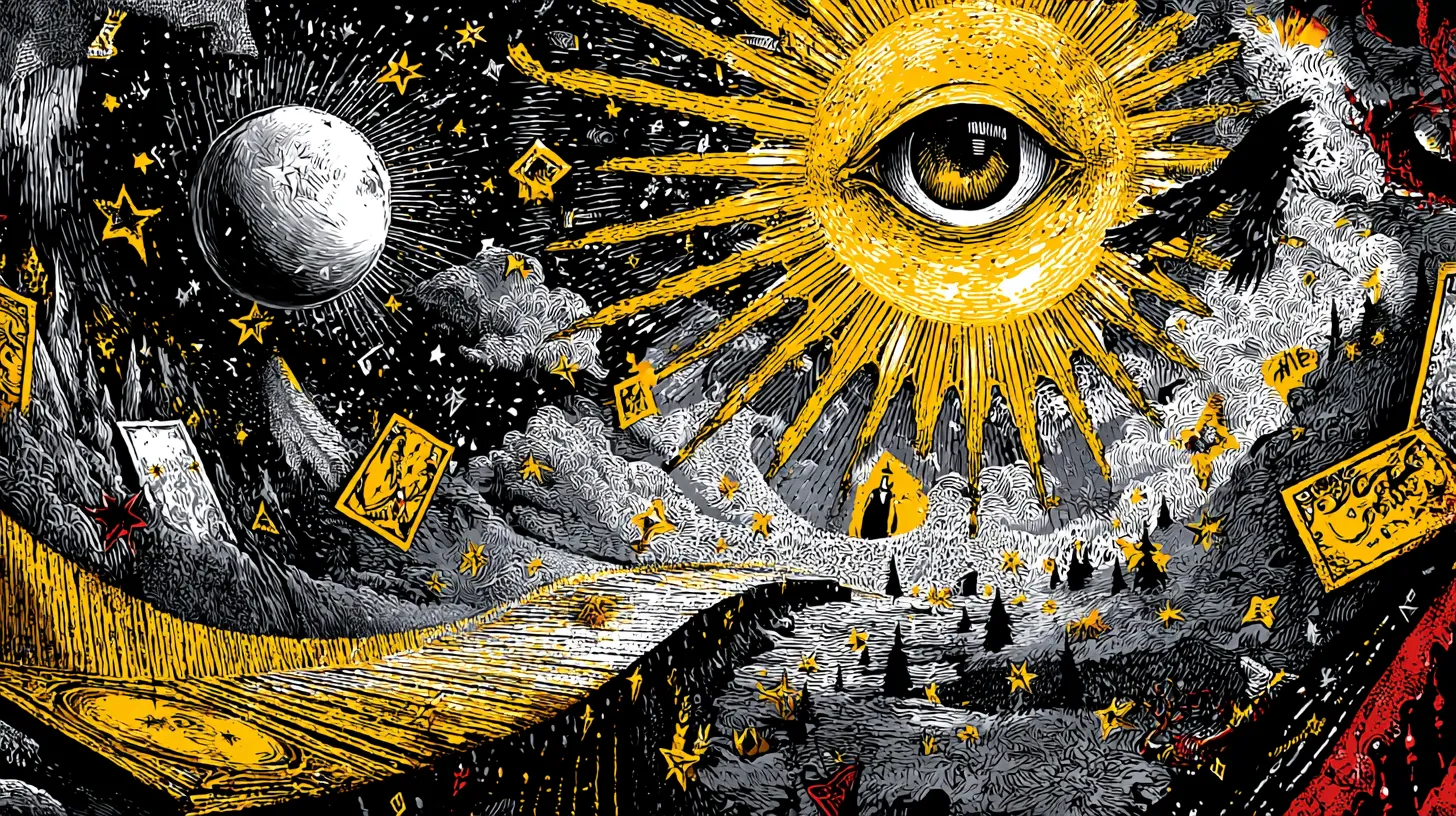 Trois femmes aux roues du destin, allégorie astrologique